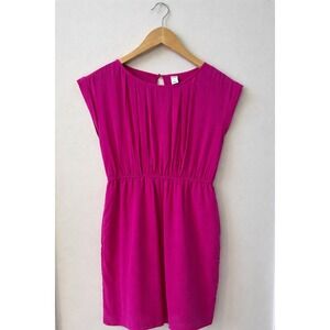 Old Navy Womens Pink Pleated Elastic Waist Sleeveless Fit & Flare Dress S